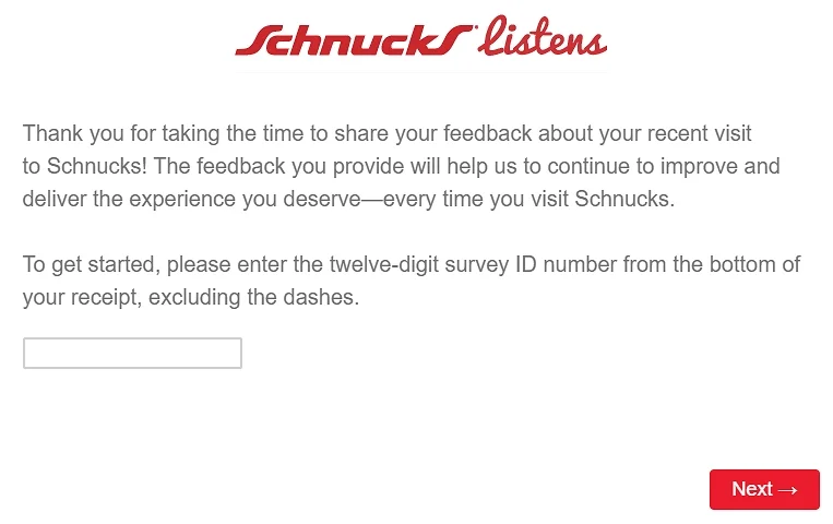 tellschnucks survey page